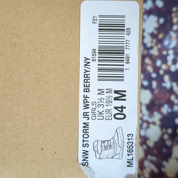 Merrell snow storm junior berry navy winter boots size 4M - Picture 4 of 7